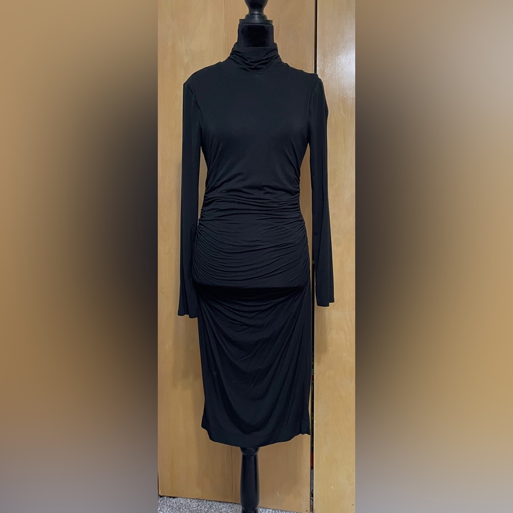 White House Black Market - Women’s Size 4 - High Neck - Long Sleeve Dress